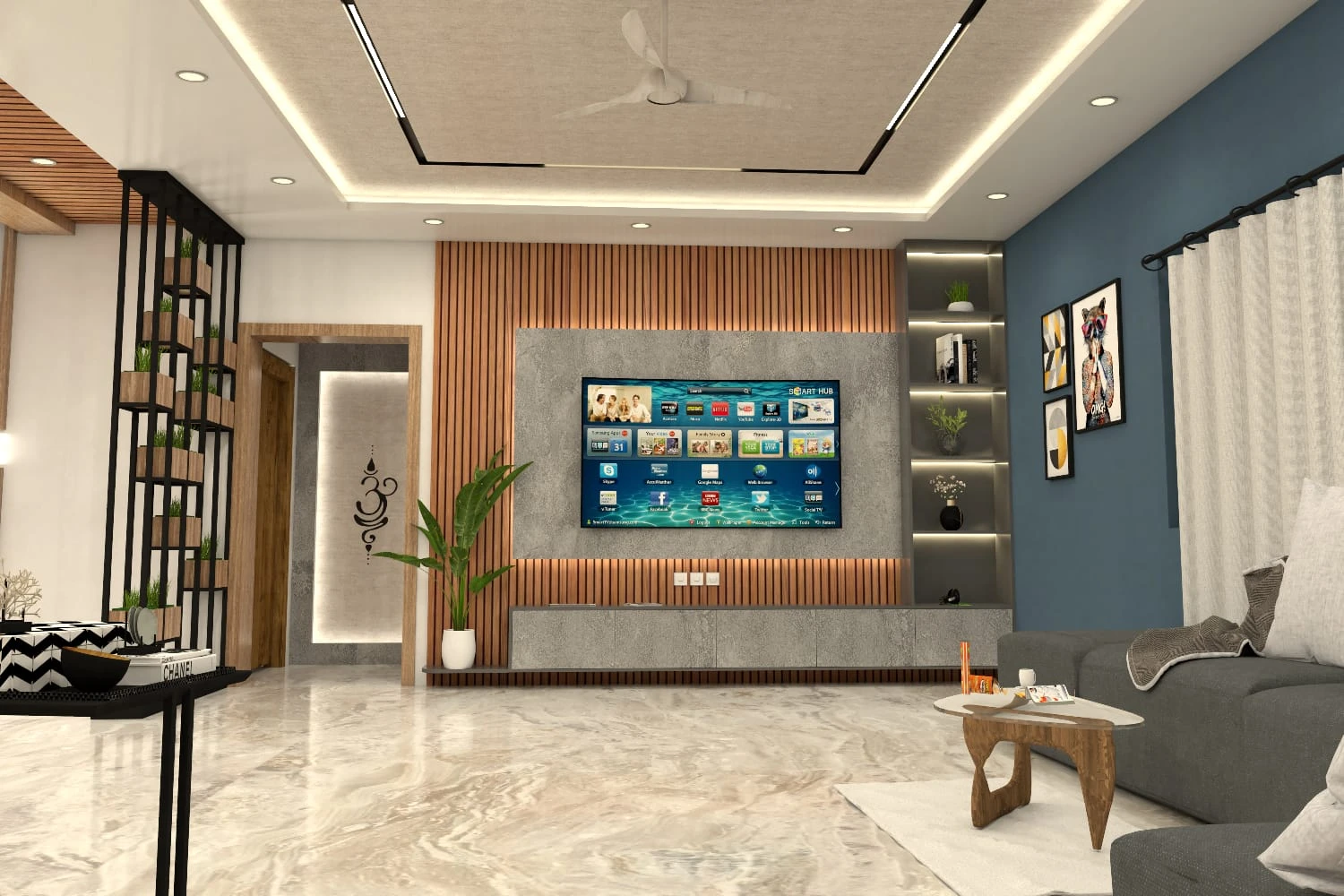 Contemporary TV Wall Design